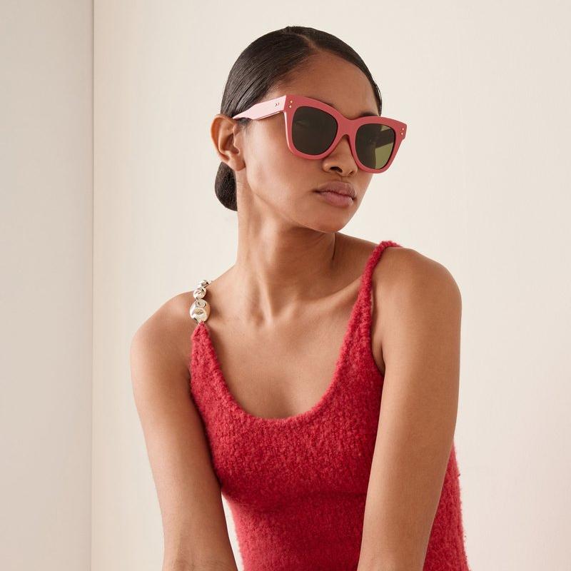 Gucci Sunglasses GG1082S 004 Pink Green Women