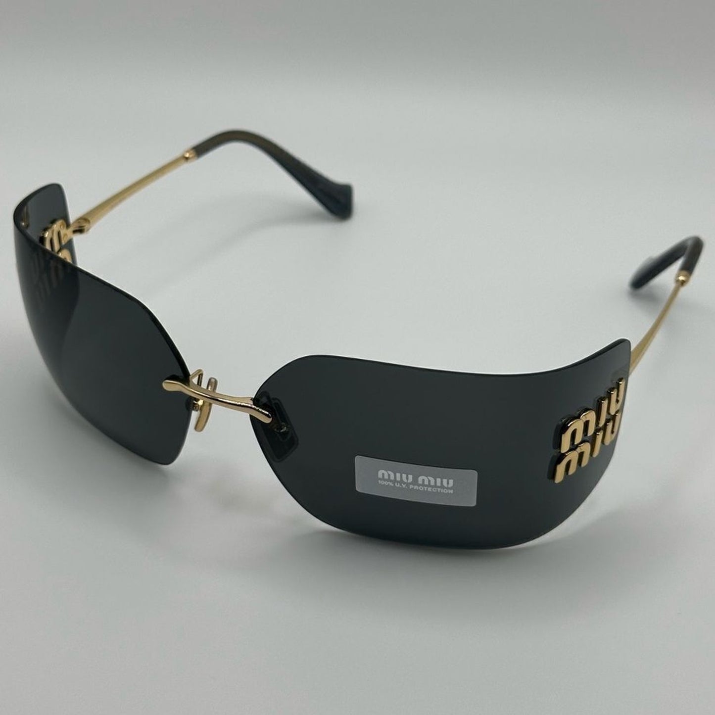 MIU MIU Sunglasses MU54YS 5AK5S0 Gold/Dark Grey Women
