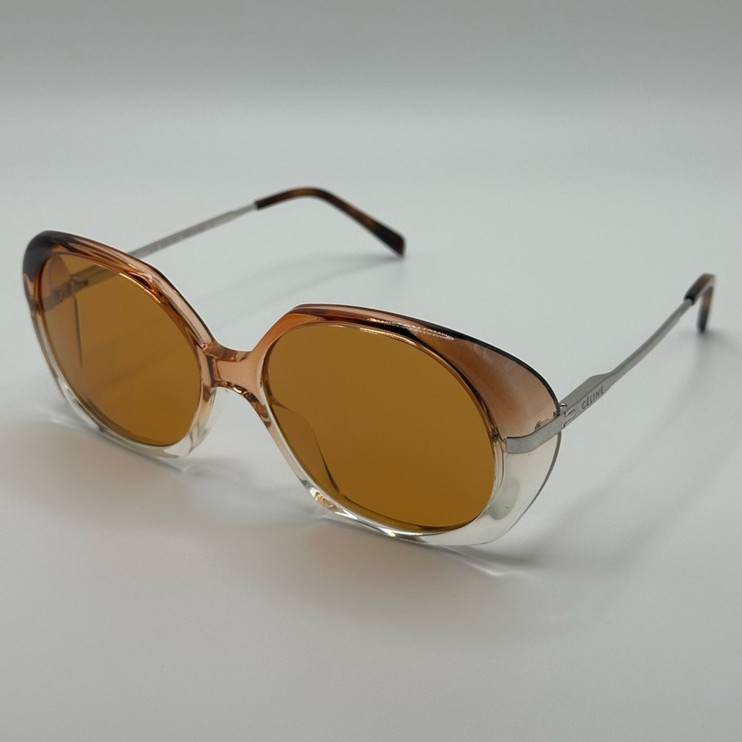 Celine Sunglasses CL40036U 5650E Silver Orange Women