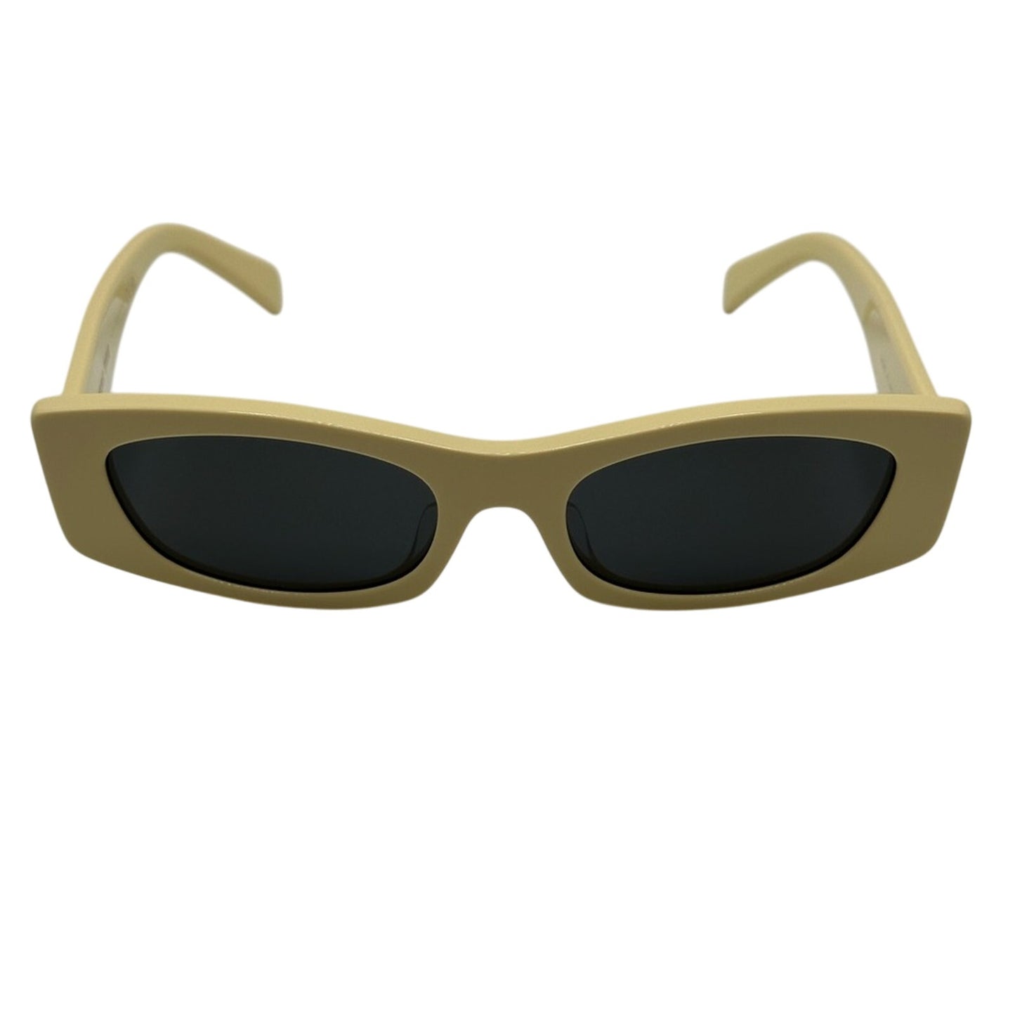 Celine Sunglasses CL40245U 5539A Shiny Solid Butter Beige Grey Women
