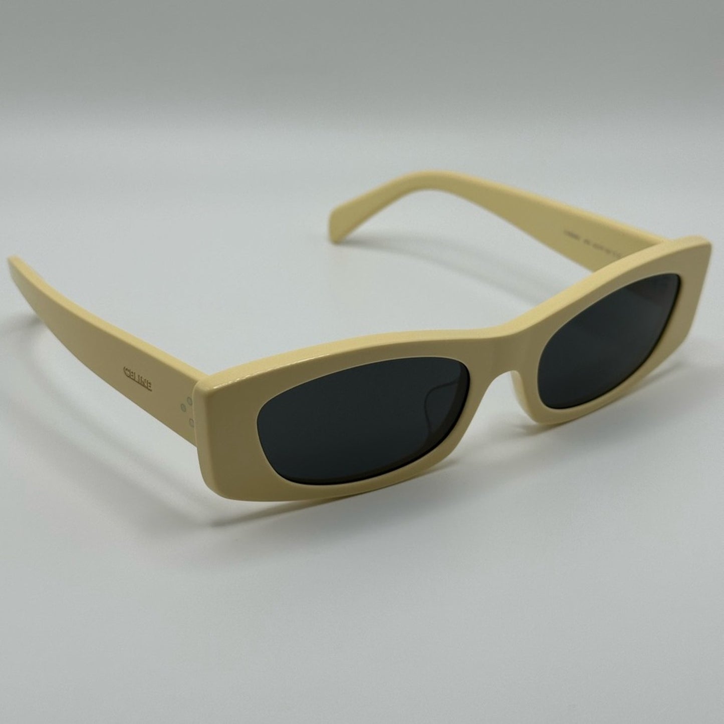Celine Sunglasses CL40245U 5539A Shiny Solid Butter Beige Grey Women