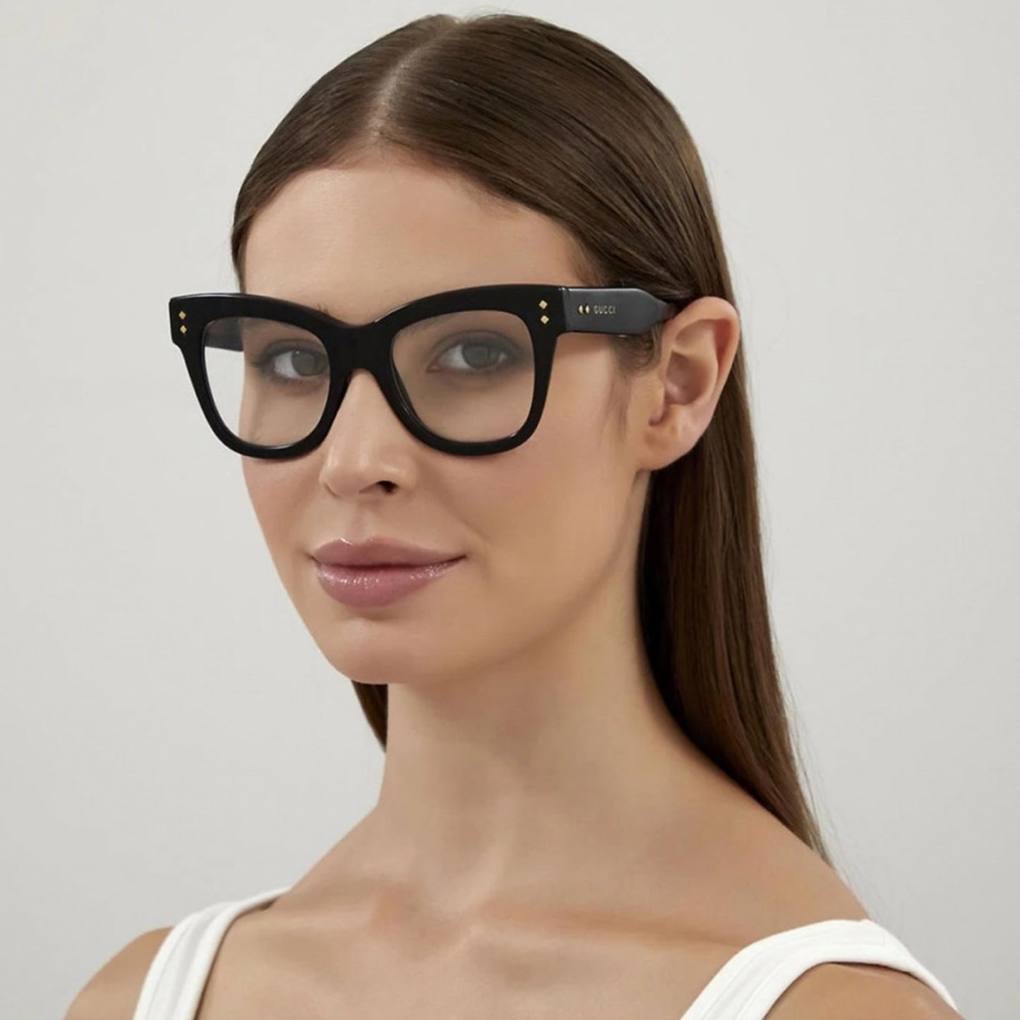 Gucci Eyeglasses GG1082O 001 Black/Transparent Women