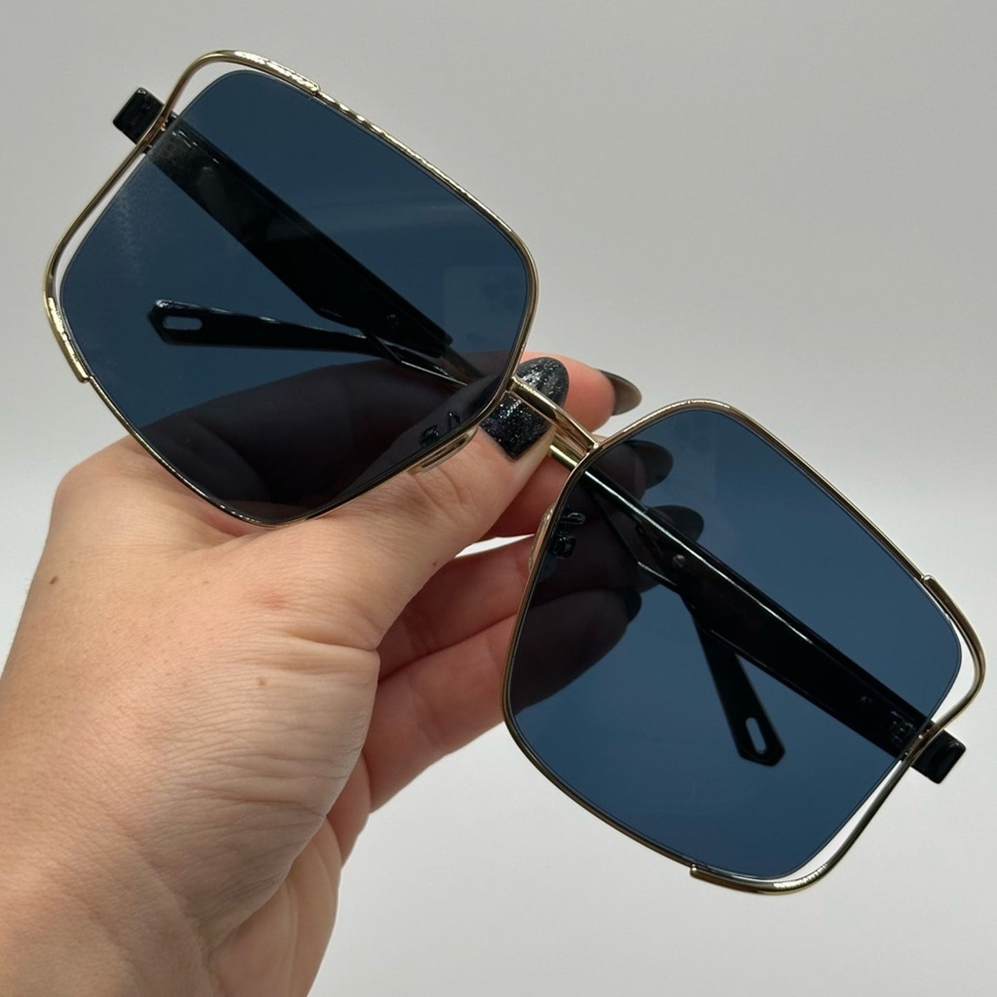 Dior Sunglasses Archidior S1U Shiny Gold Blue Women