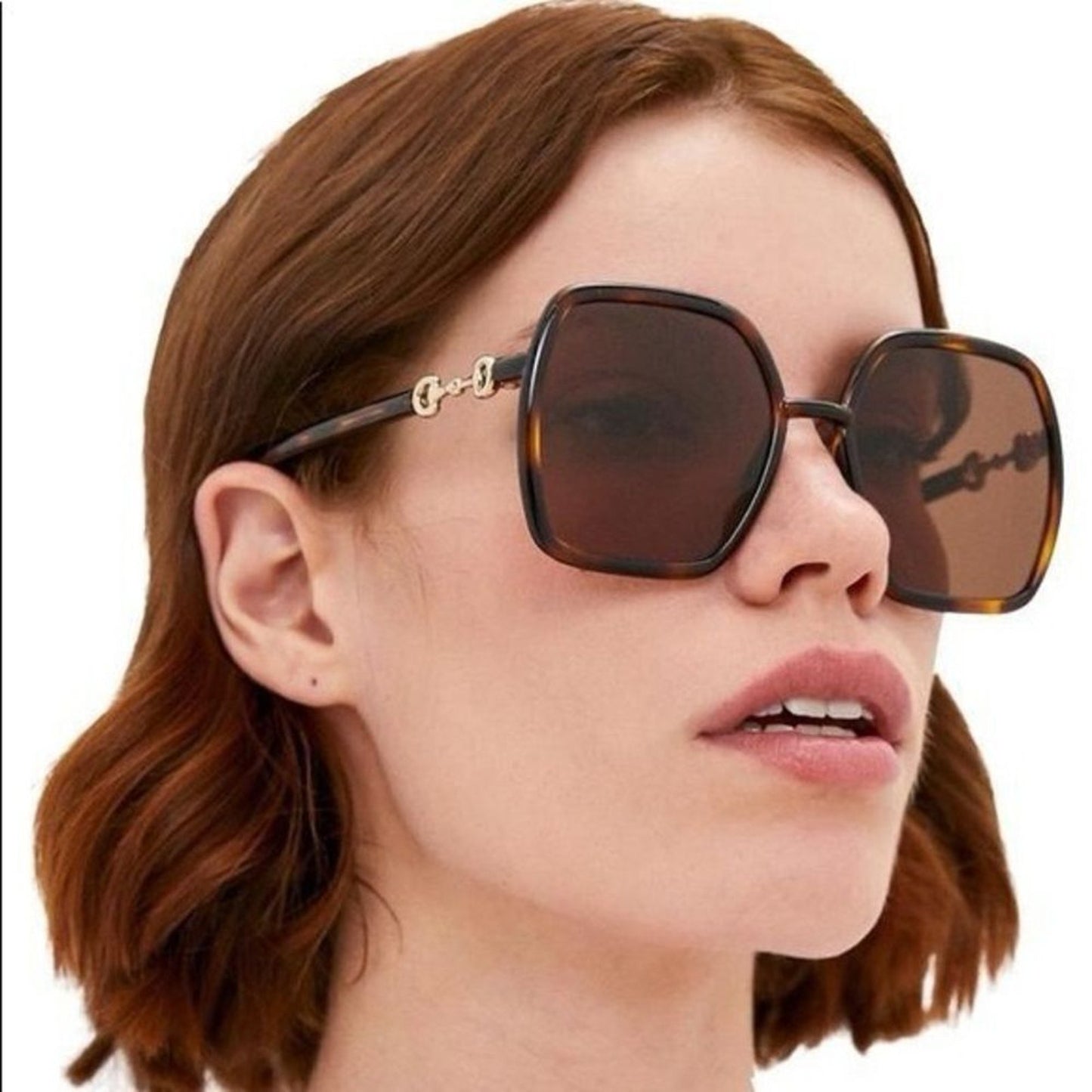 Gucci Sunglasses GG0890S 002 Havana Bronw Women
