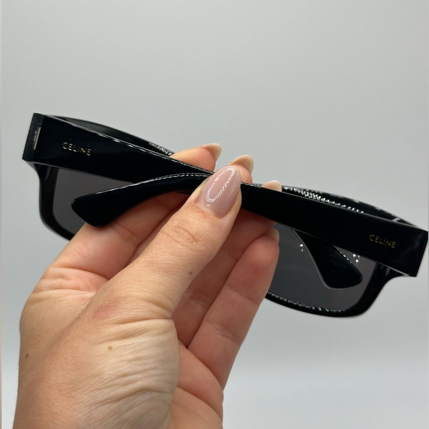 Celine Sunglasses CL4079IL 02A Black Square Unisex