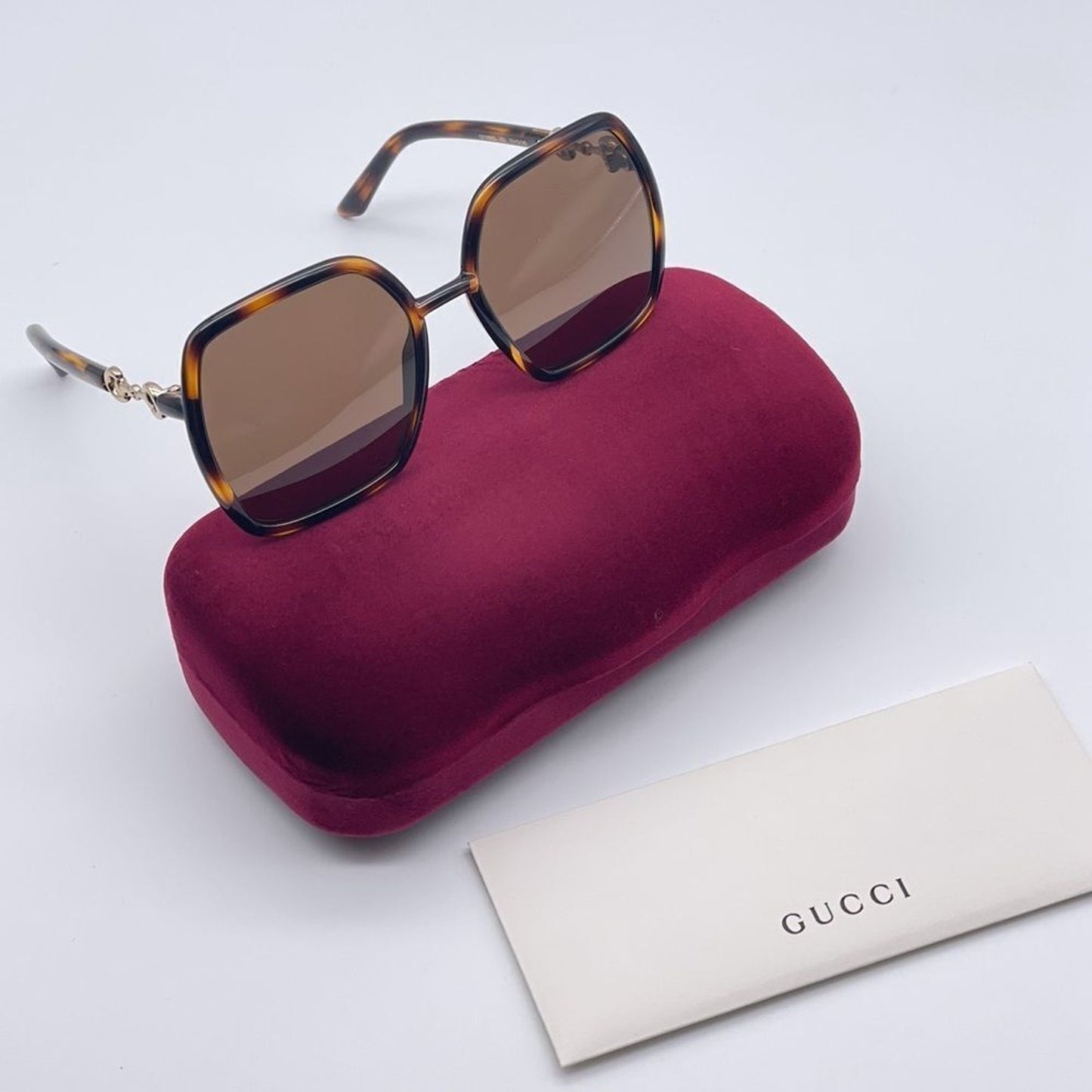 Gucci Sunglasses GG0890S 002 Havana Bronw Women