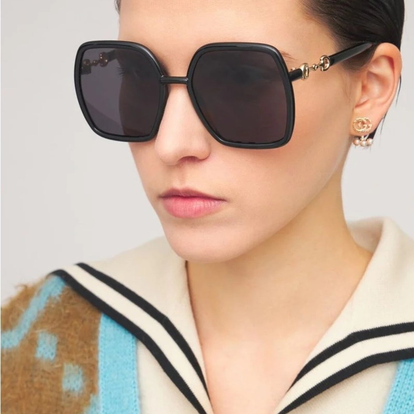 Gucci Sunglasses GG0890S 001 Black/Grey Women