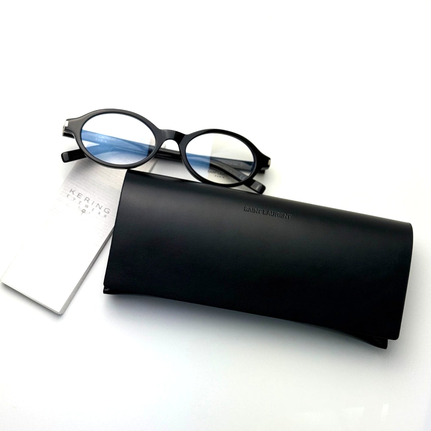 Saint Laurent SL751 JEANNE OPT 001 Black/Clear Blue Light Block