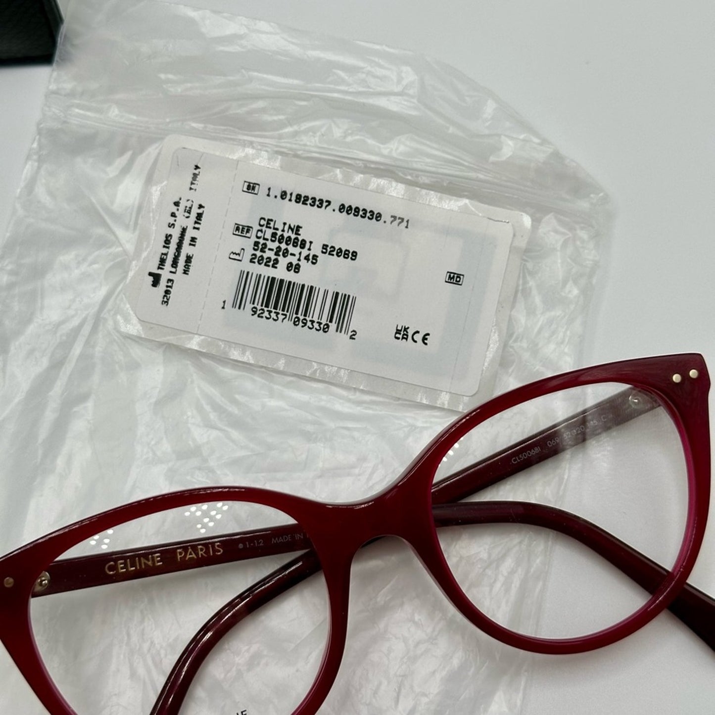 Celine Eyeglasses CL50068I 52069 Burgundy Women