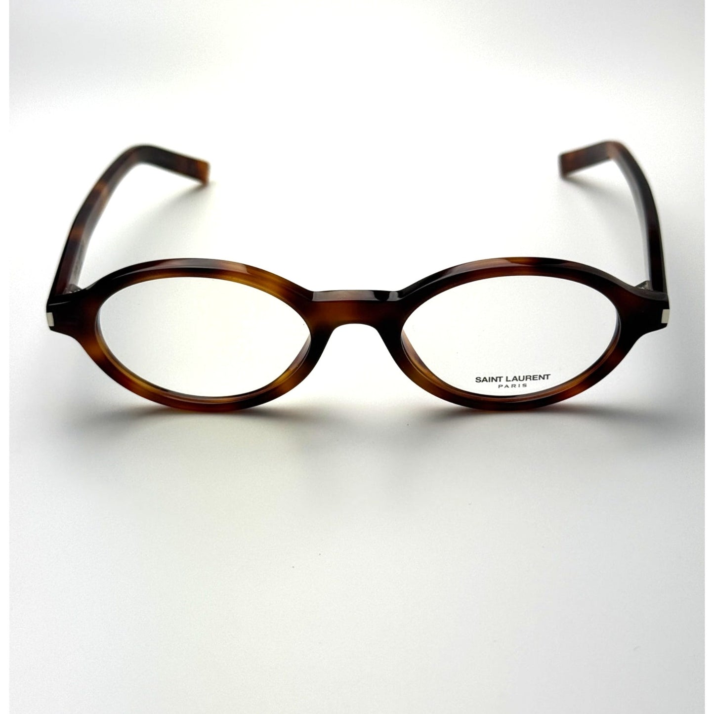 Saint Laurent SL751 JEANNE OPT 003 Shiny Havana/Clear Blue Light Block Eyeglasses