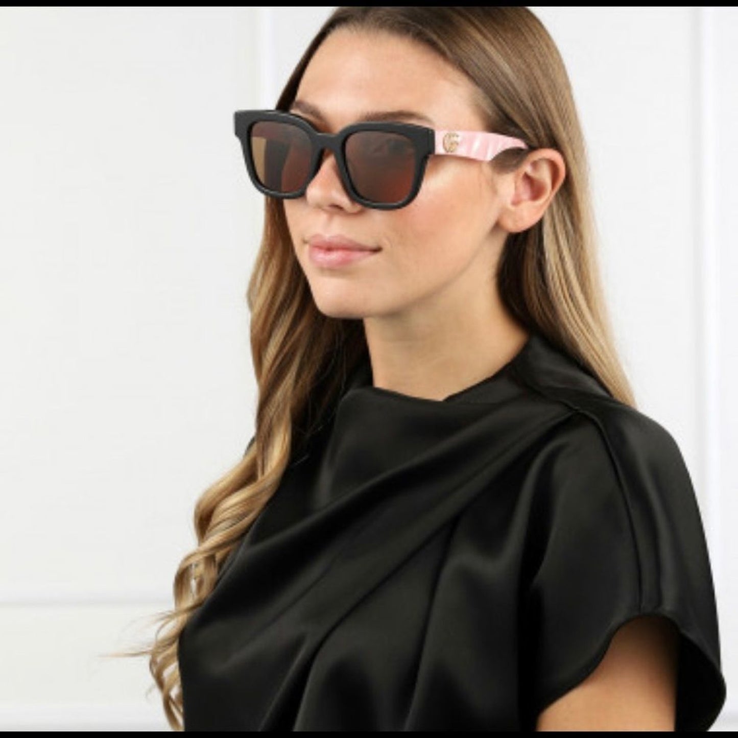 Gucci Sunglasses GG0998S 005 Black/Pink/Brown Women