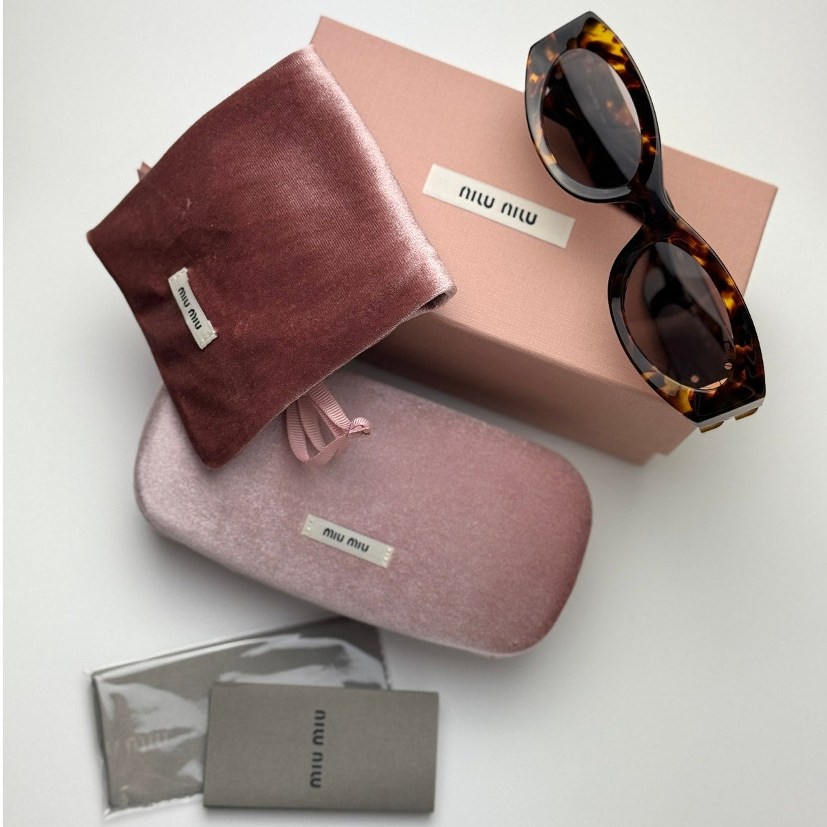 MIU MIU Sunglasses MU11WS 14L20I Honey Havana/Light Purple Brown Women