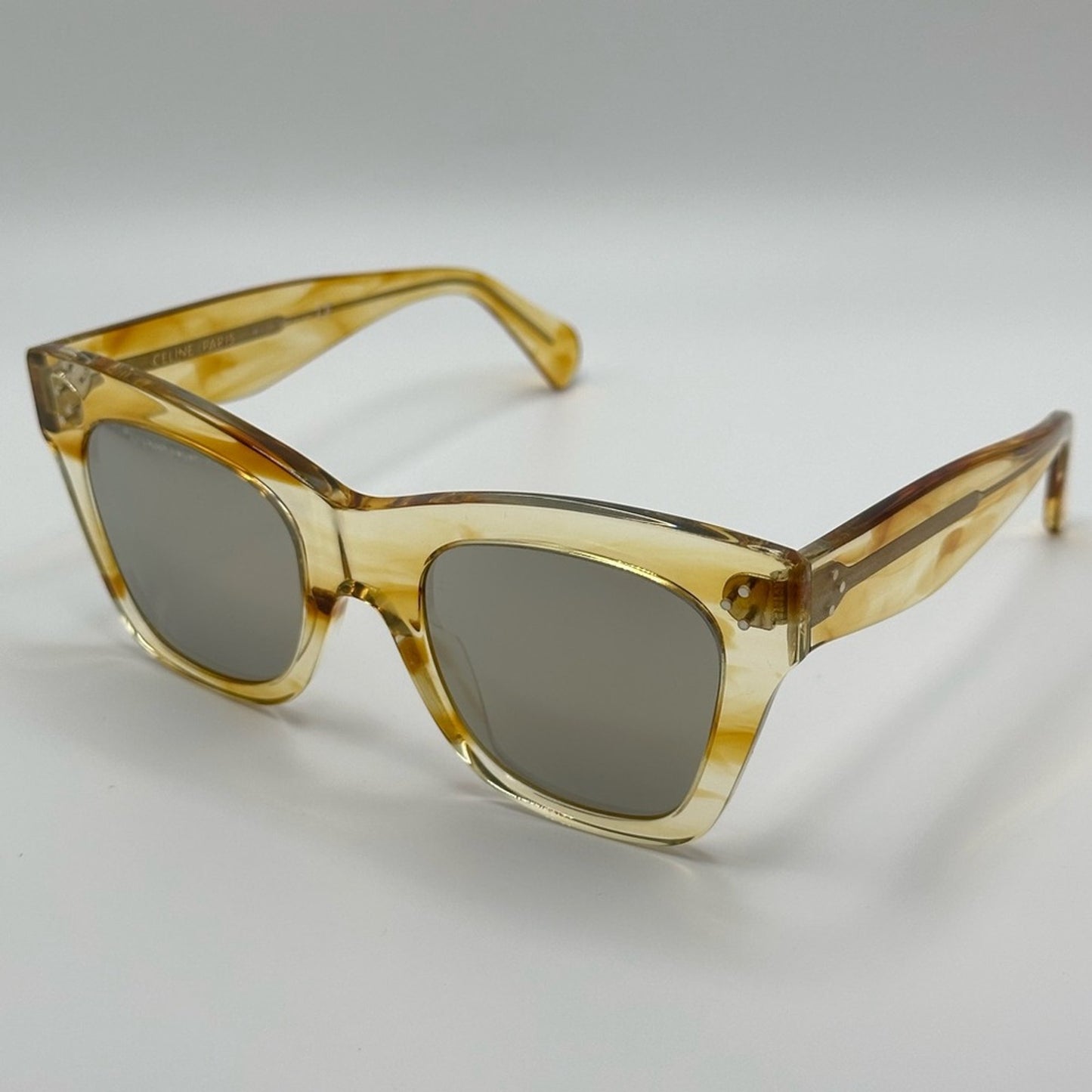 CELINE Sunglasses CL4004IN/S 56C Yellow Clear Women