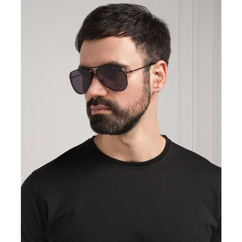 TOM FORD Sunglasses FT1071 01A Leon Shiny Black/Smoke Grey Men