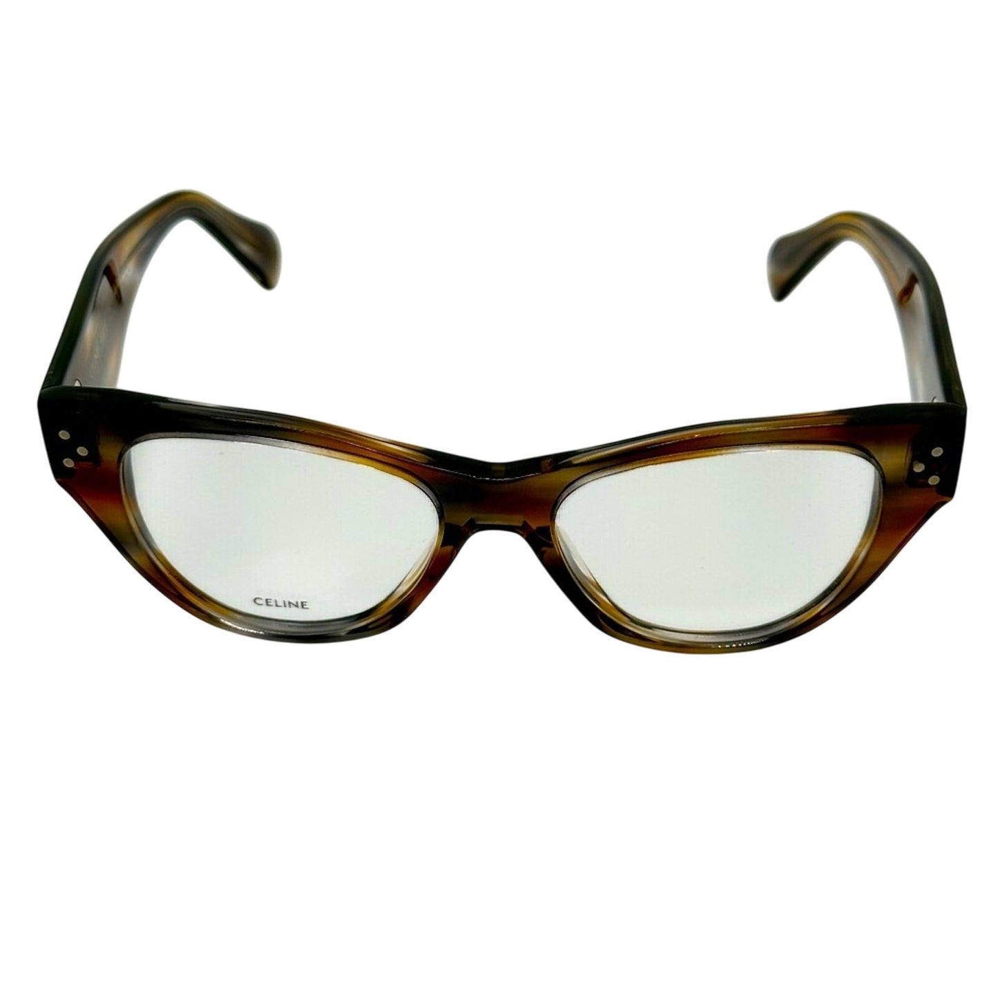 Celine Eyeglasses CL50040I 50055 Striped Brown Grey Women