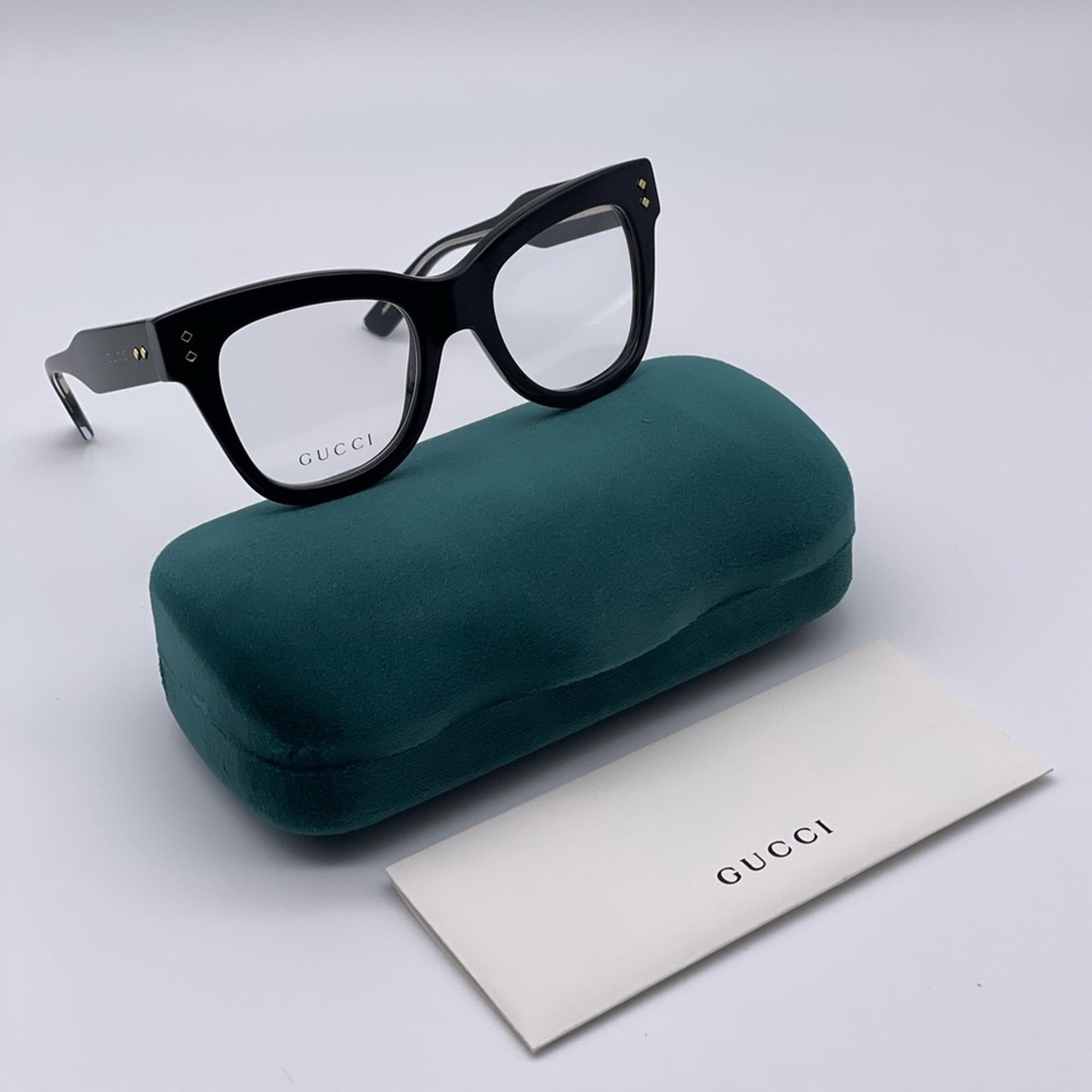 Gucci Eyeglasses GG1082O 001 Black/Transparent Women
