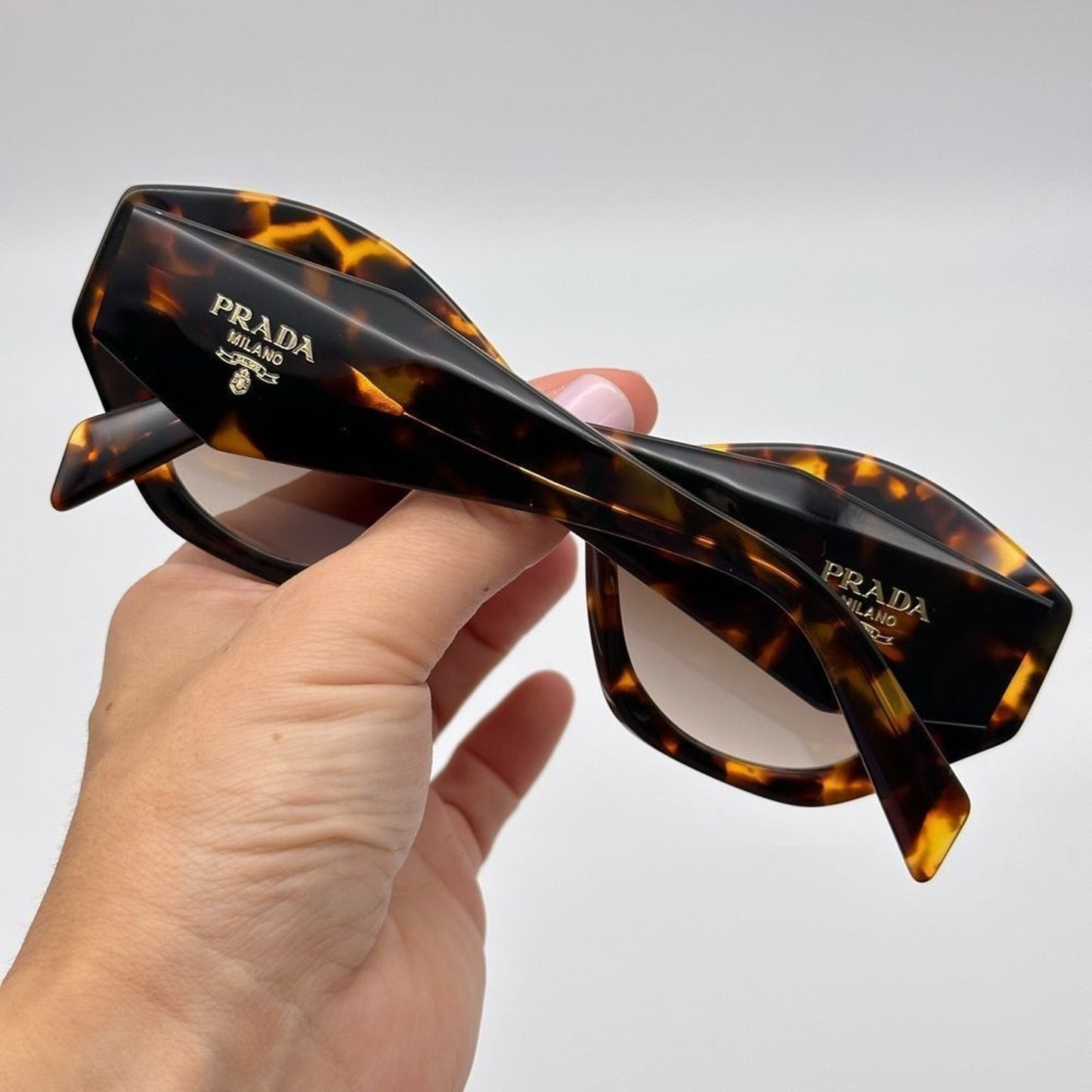 Prada Sunglasses PR07YS VAU6S1 Honey Havana/Brown Gradient Women
