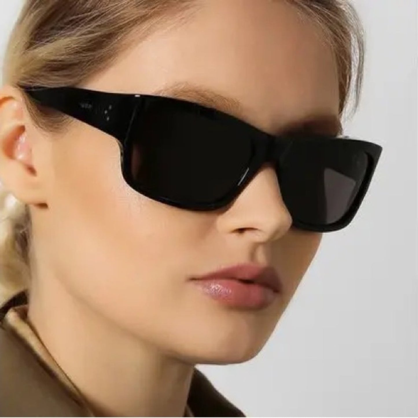 Celine Sunglasses CL4079IL 02A Black Square Unisex
