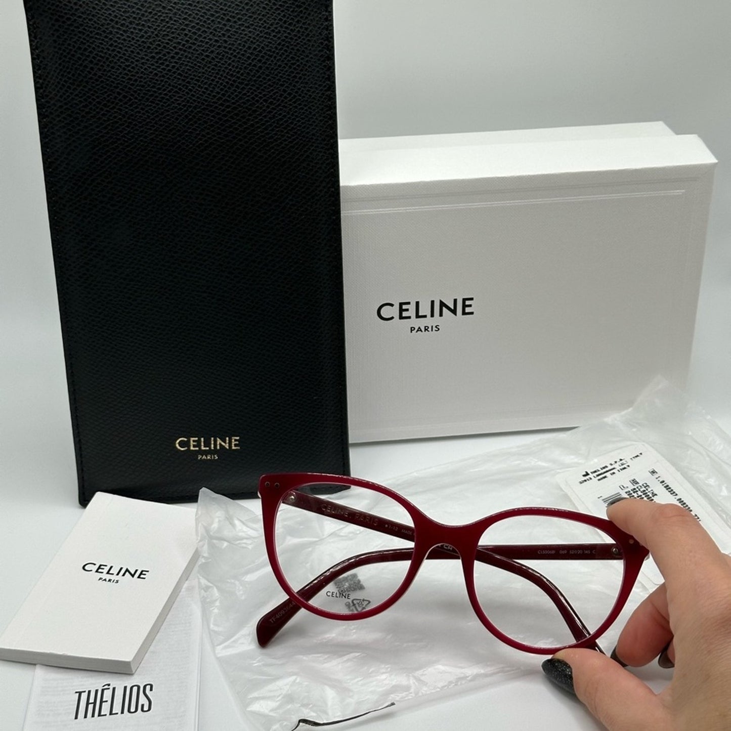 Celine Eyeglasses CL50068I 52069 Burgundy Women