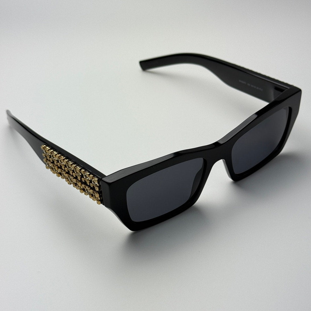 Givenchy Sunglasses GV40077I 01A Shiny Black and Studs/Grey Women