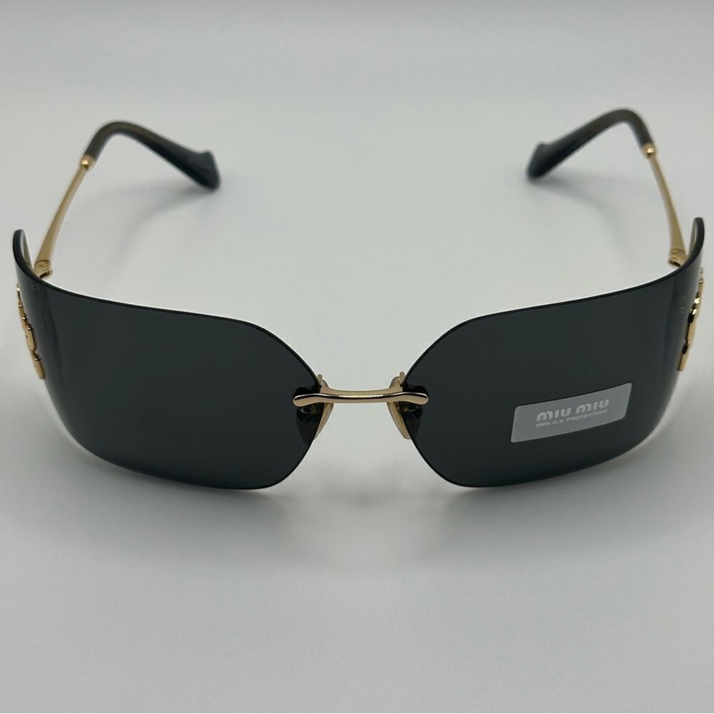 MIU MIU Sunglasses MU54YS 5AK5S0 Gold/Dark Grey Women