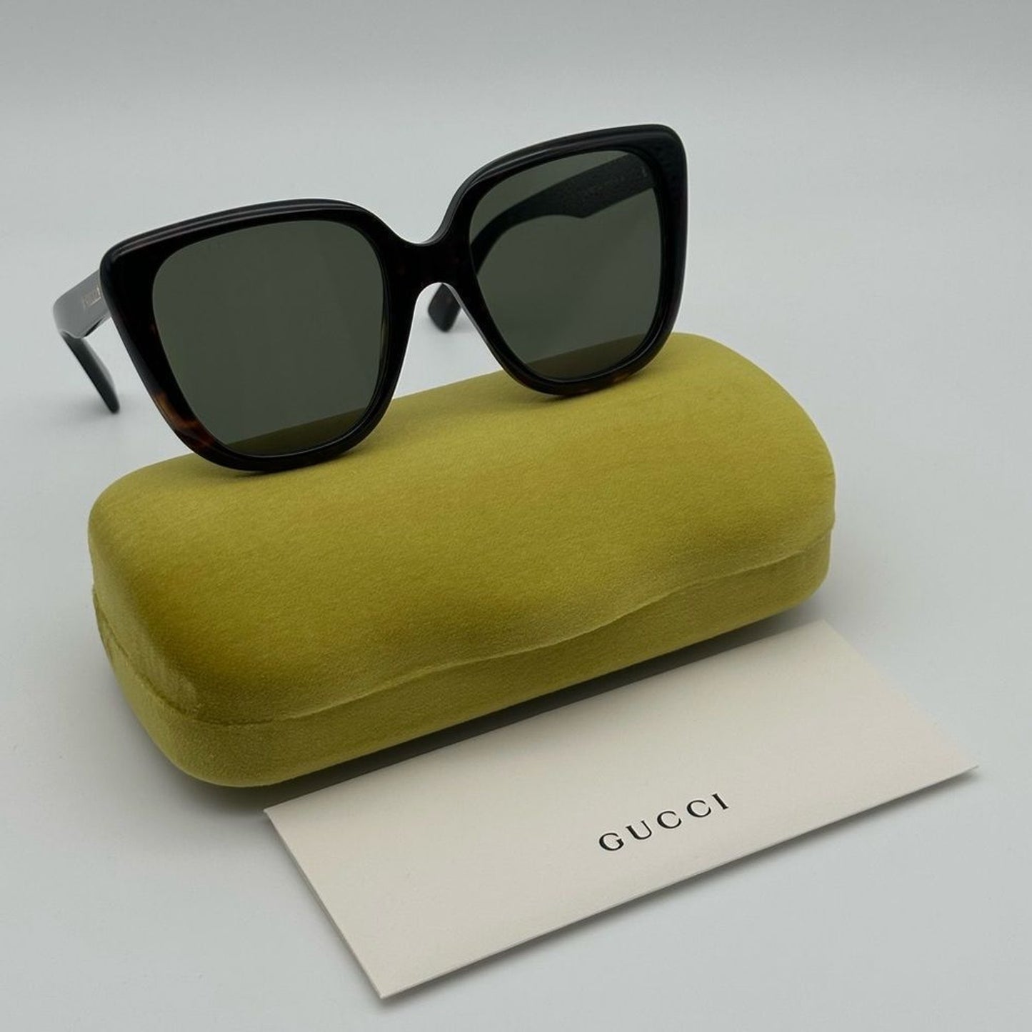 Gucci Sunglasses GG1169S 003 Havana/Green Women