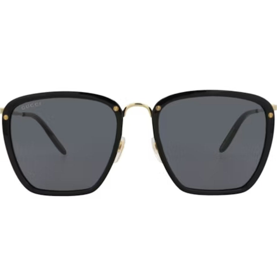 Gucci Sunglasses GG0673S 001 Black Gold Grey Unisex