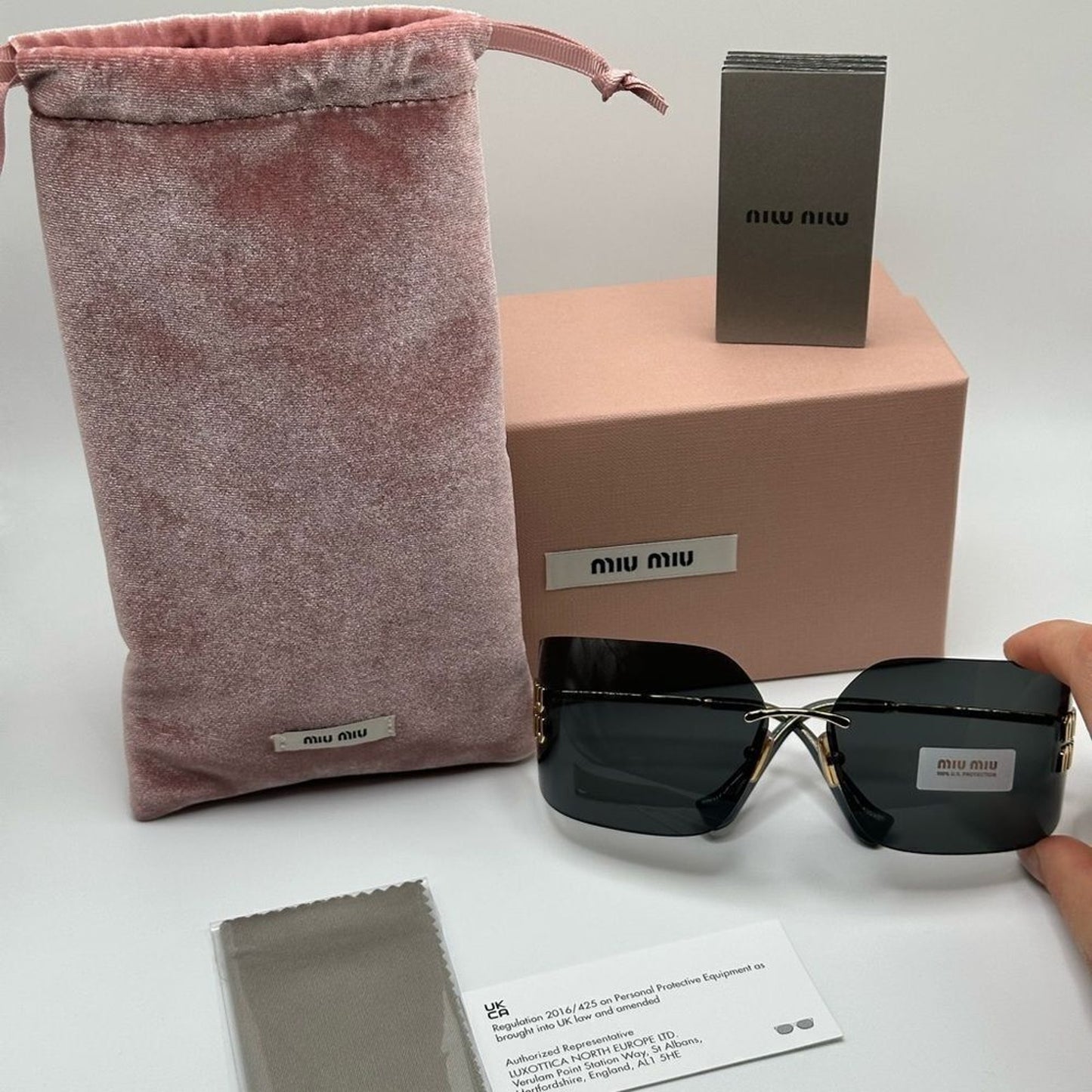 MIU MIU Sunglasses MU54YS 5AK5S0 Gold/Dark Grey Women