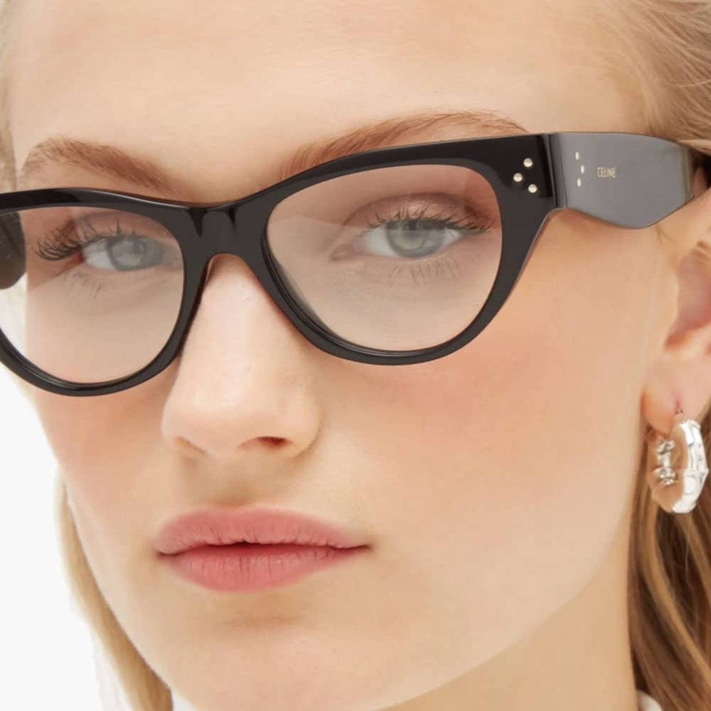 Celine Eyeglasses CL50040I 50055 Striped Brown Grey Women