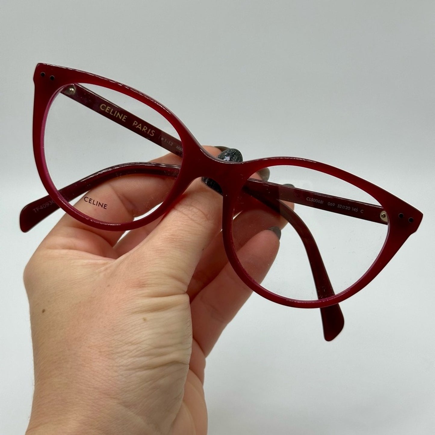 Celine Eyeglasses CL50068I 52069 Burgundy Women