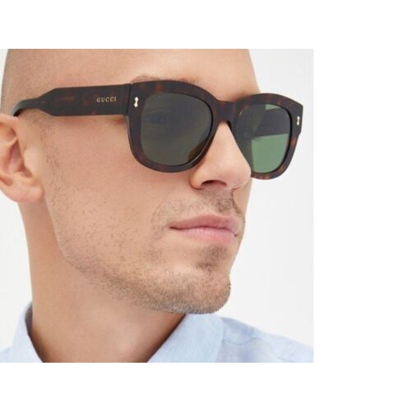 Gucci Sunglasses GG1110S 002 Dark Havana / Green Unisex