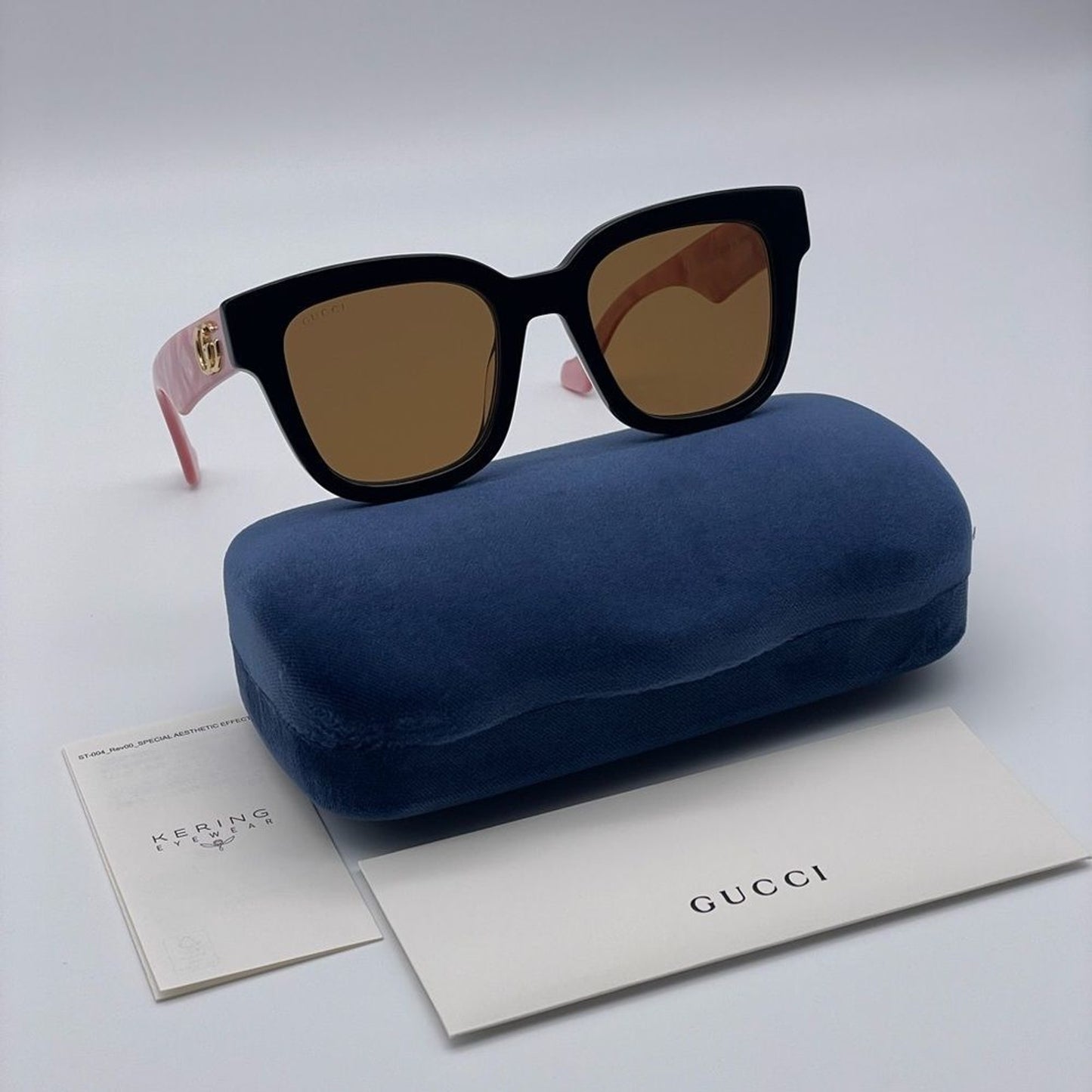 Gucci Sunglasses GG0998S 005 Black/Pink/Brown Women
