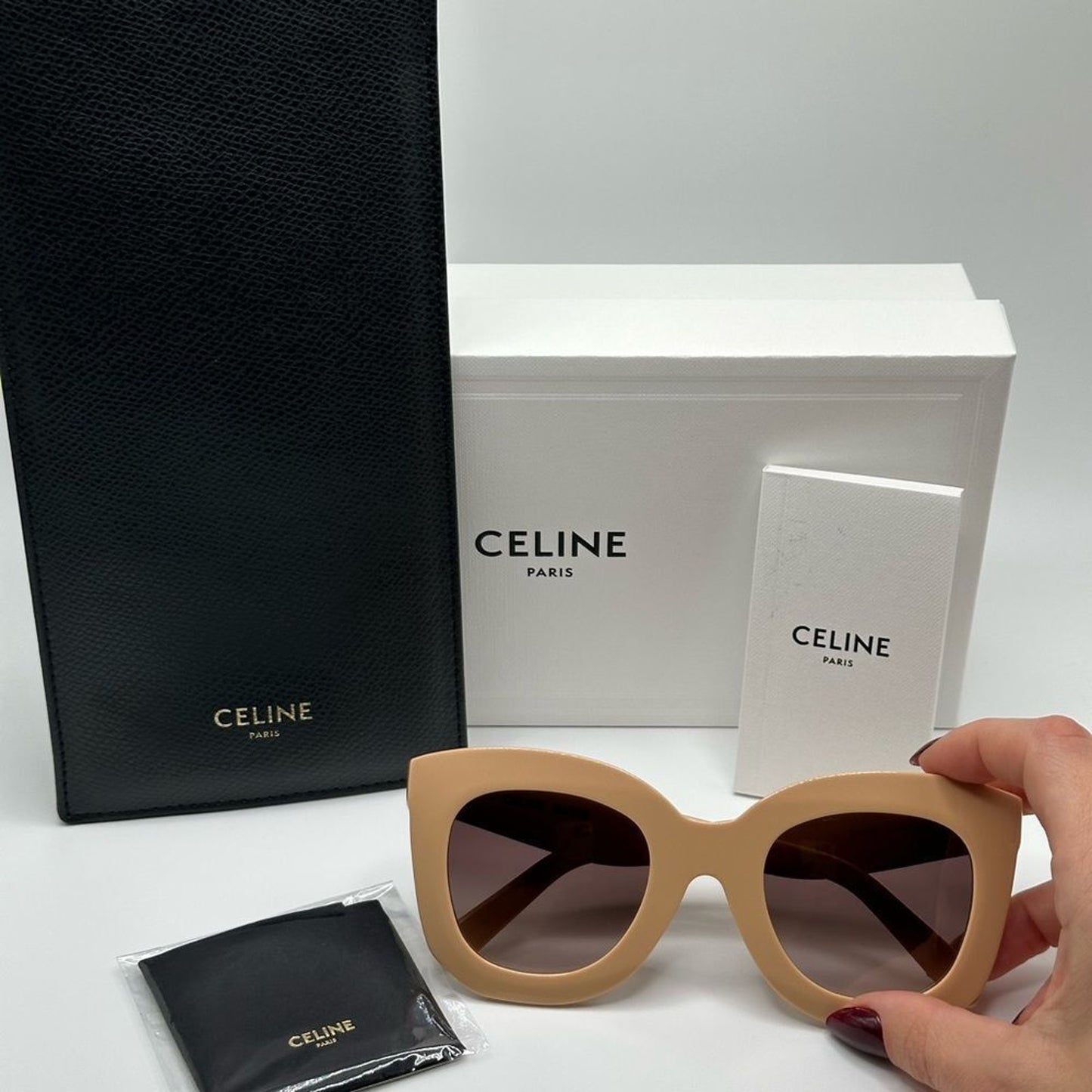 Celine Sunglasses CL4005FN 4957Z Beige/Violet Gradient Women