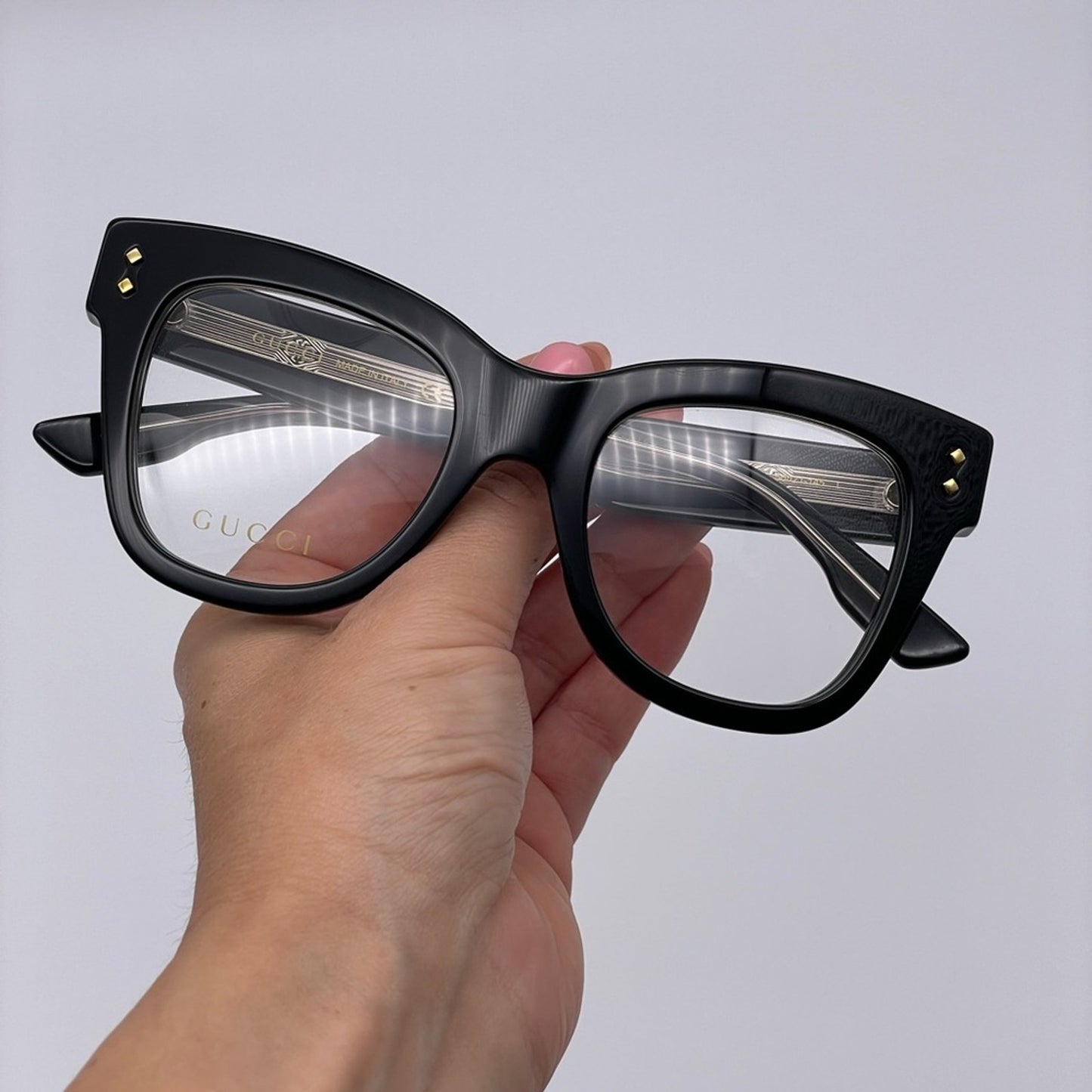 Gucci Eyeglasses GG1082O 001 Black/Transparent Women