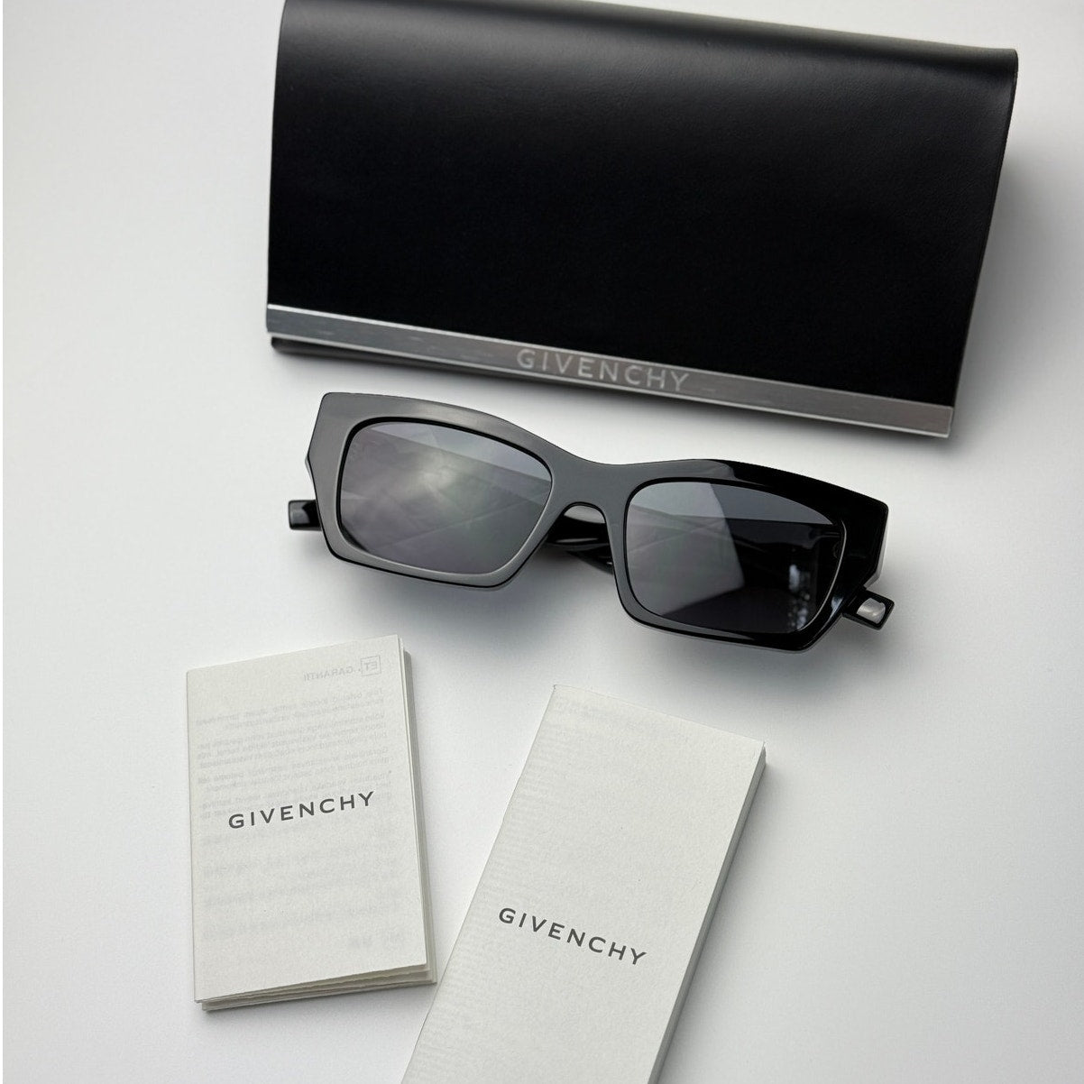 Givenchy Sunglasses GV40077I 01A Shiny Black and Studs/Grey Women