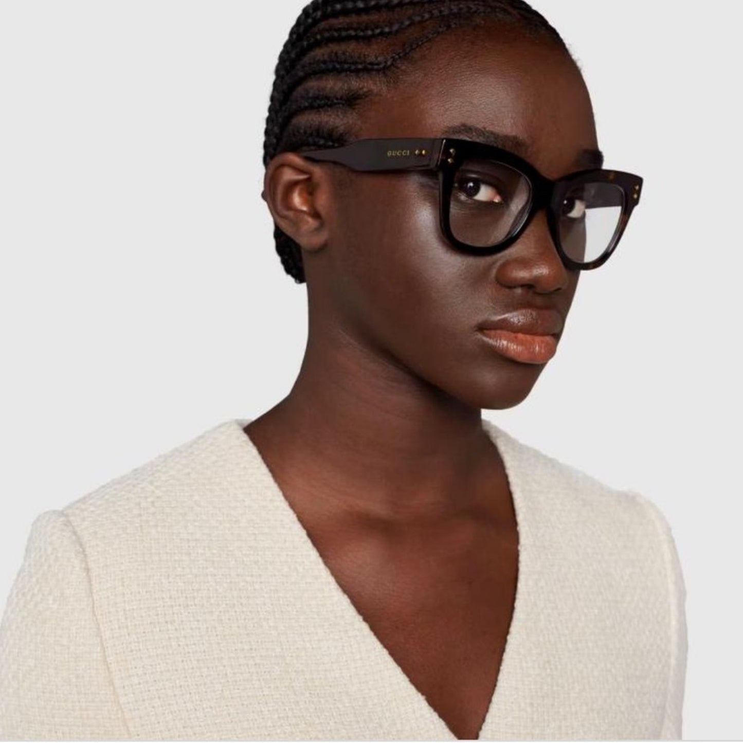 Gucci Eyeglasses GG1082O 001 Black/Transparent Women