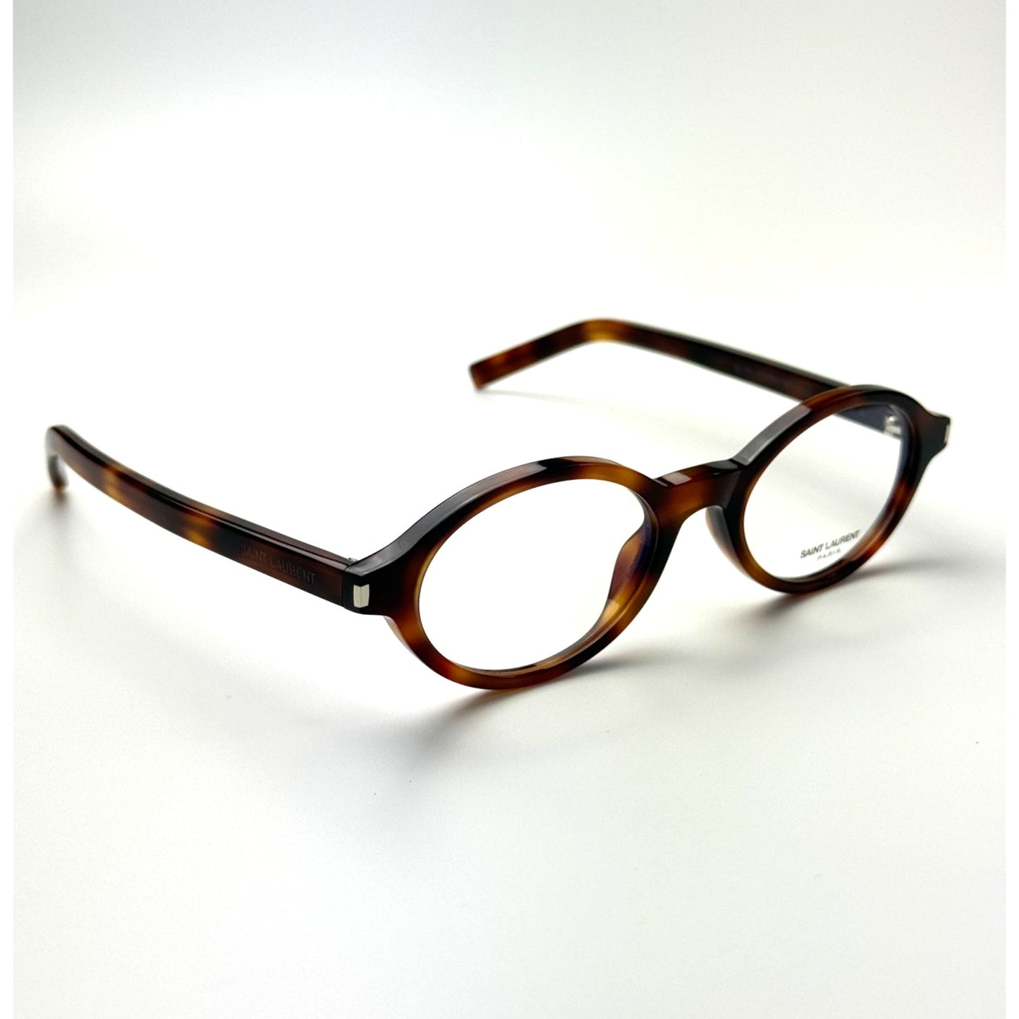 Saint Laurent SL751 JEANNE OPT 003 Shiny Havana/Clear Blue Light Block Eyeglasses