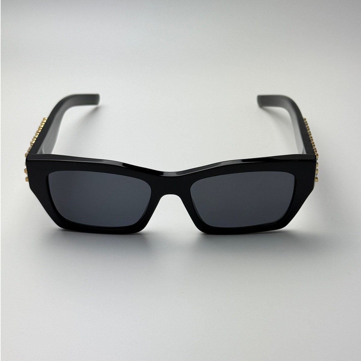 Givenchy Sunglasses GV40077I 01A Shiny Black and Studs/Grey Women