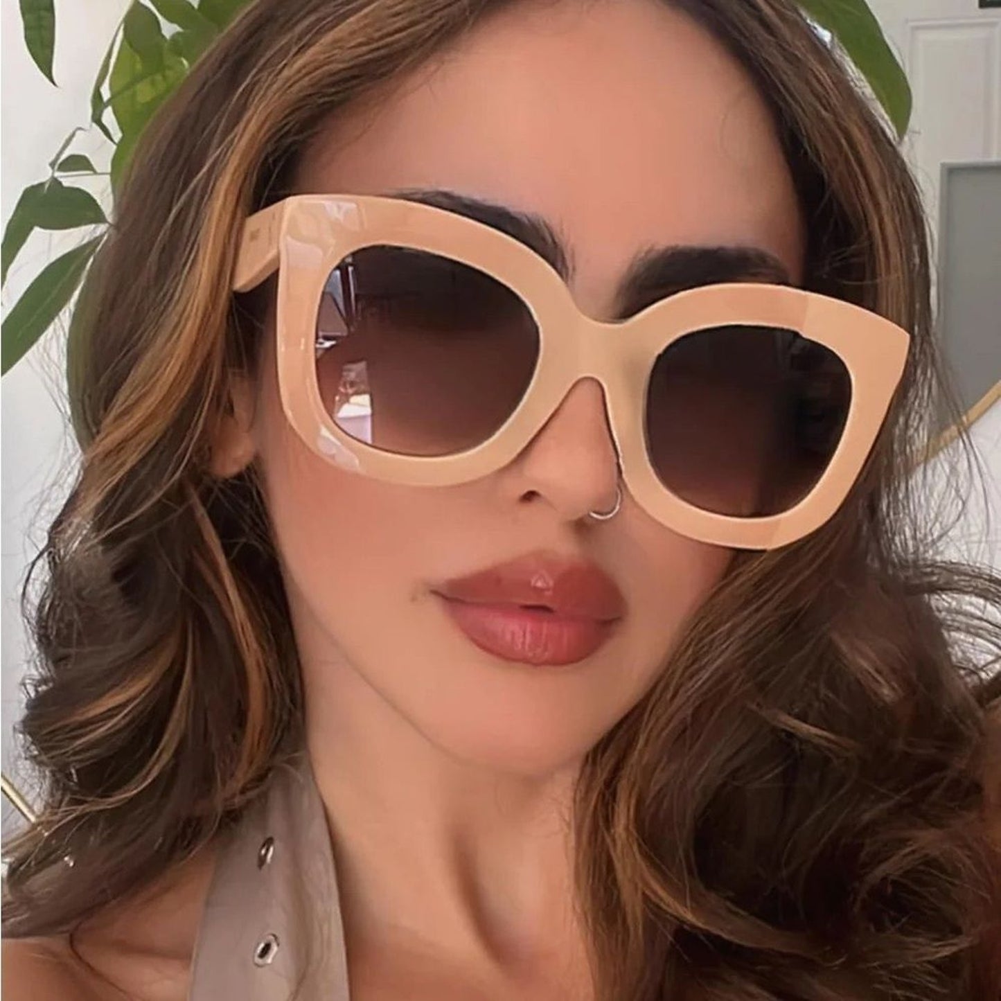 Celine Sunglasses CL4005FN 4957Z Beige/Violet Gradient Women