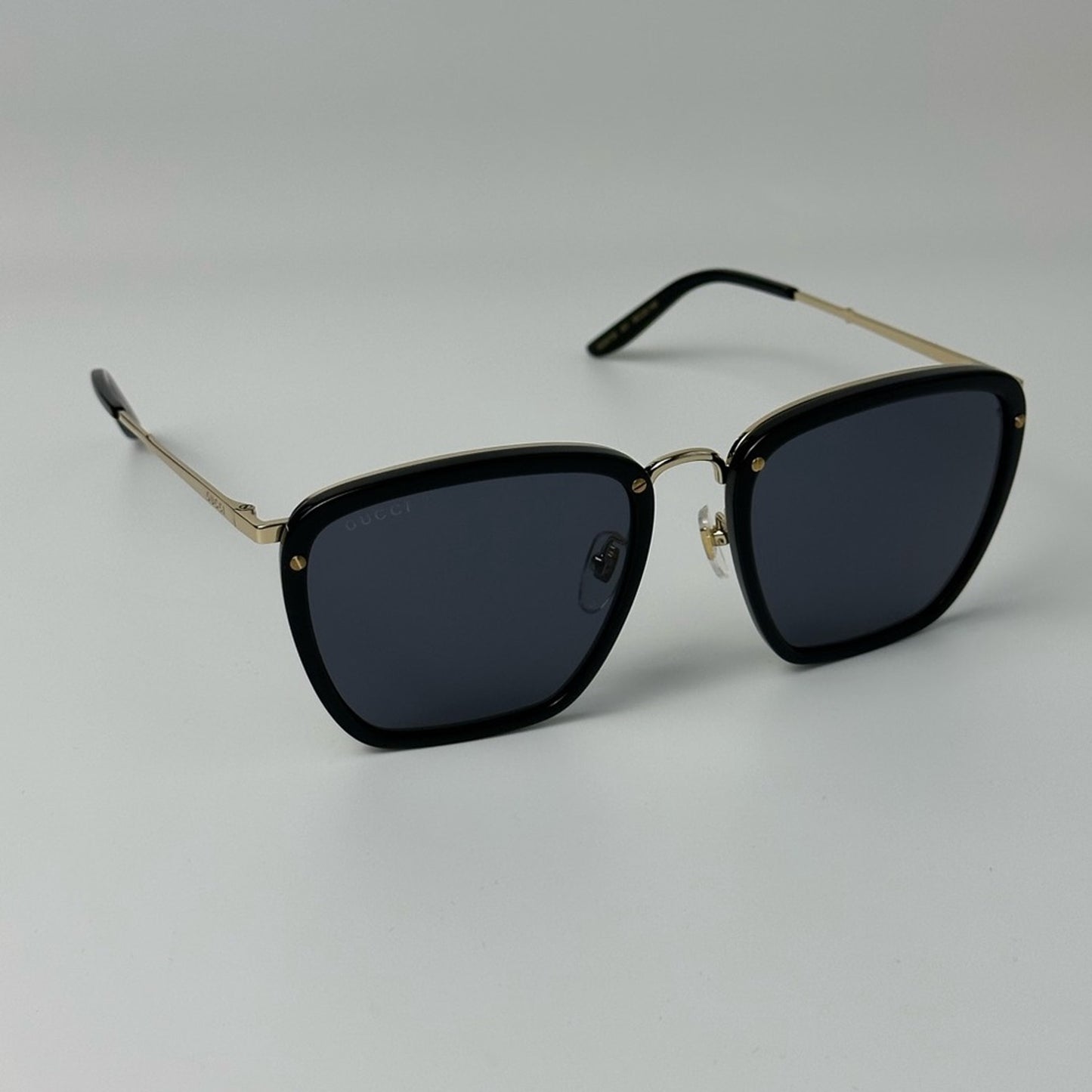 Gucci Sunglasses GG0673S 001 Black Gold Grey Unisex