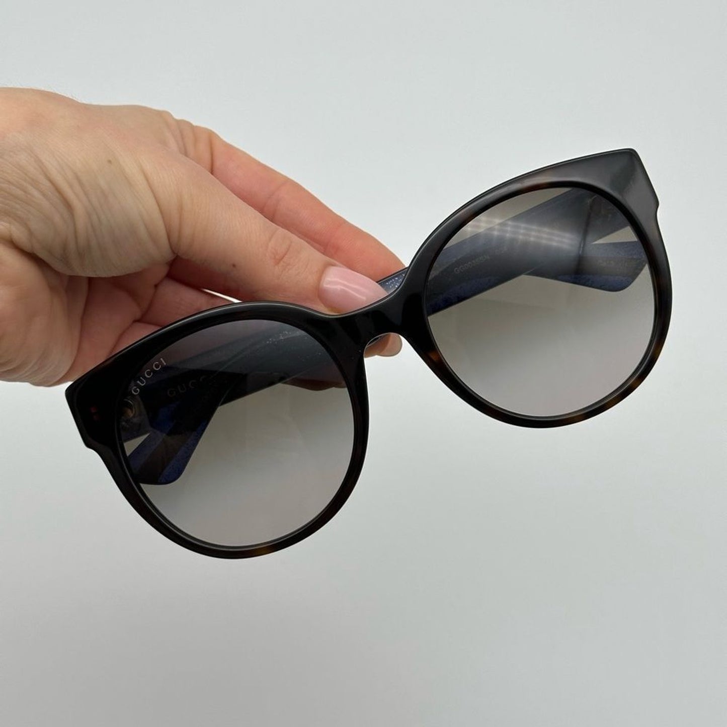 Gucci Sunglasses GG0035SN 004 Havana/Blue/Brown Women