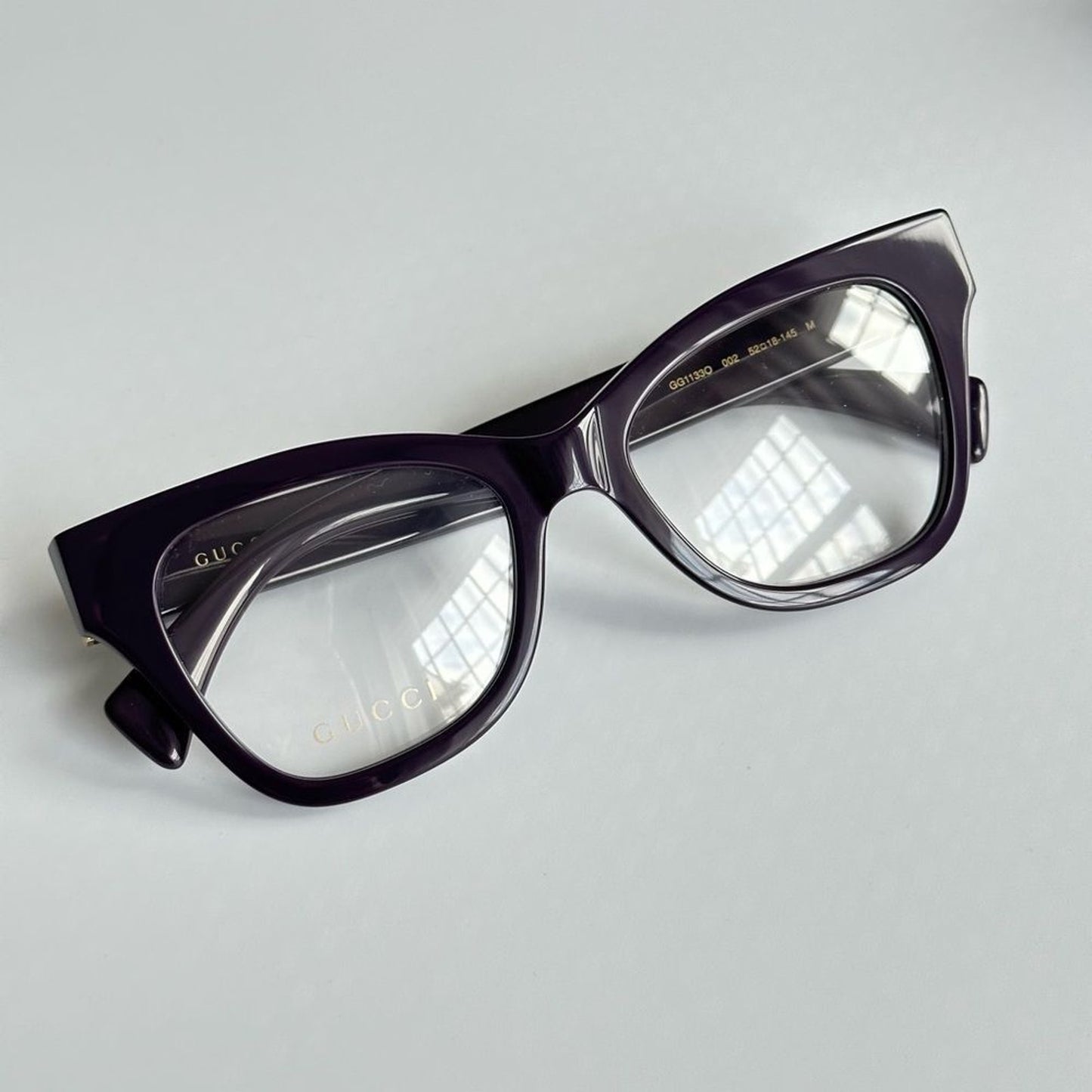 Gucci Eyeglasses GG1133O 002 Violet Women