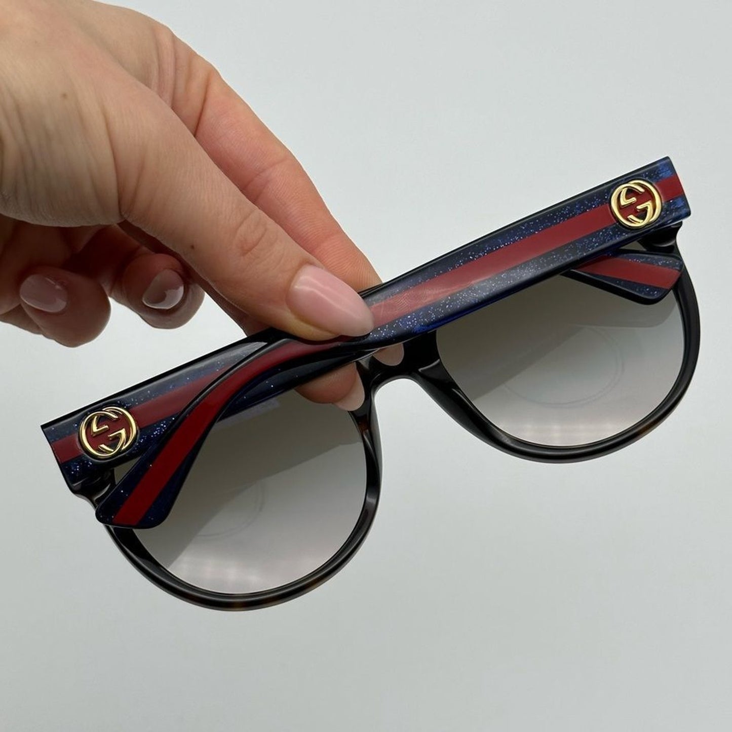 Gucci Sunglasses GG0035SN 004 Havana/Blue/Brown Women