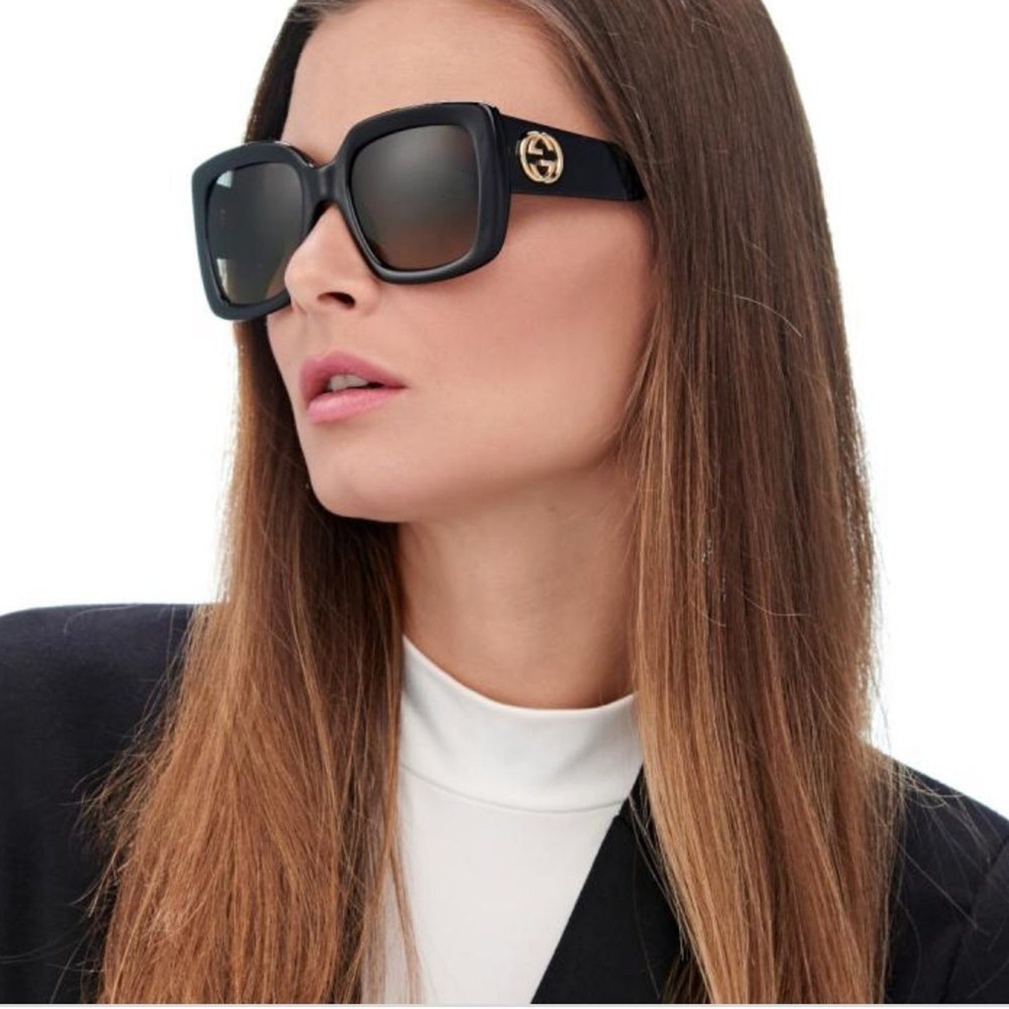 Gucci Sunglasses GG0141SN 001 Black/Grey Women