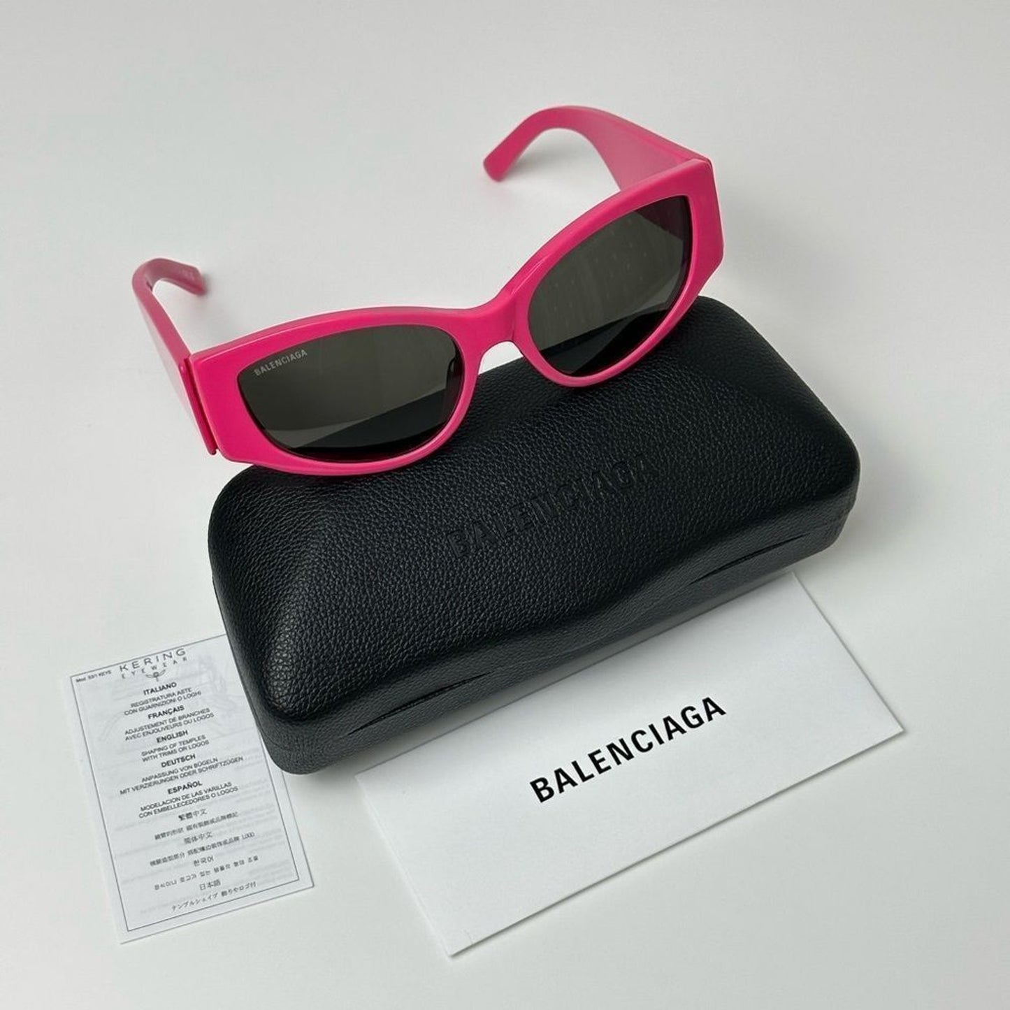 BALENCIAGA Sunglasses BB0258S 004 Fuchsia Grey Women