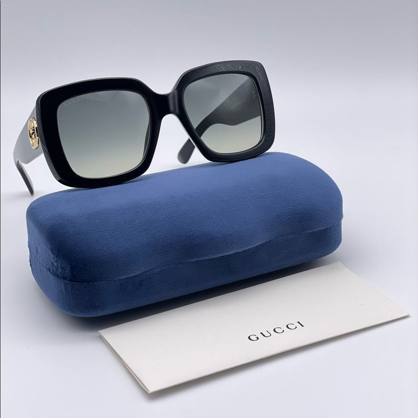 Gucci Sunglasses GG0141SN 001 Black/Grey Women