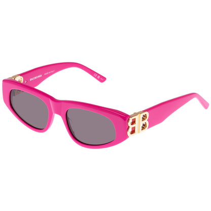 BALENCIAGA Sunglasses BB0095S 006 Pink/Gold/Grey Women