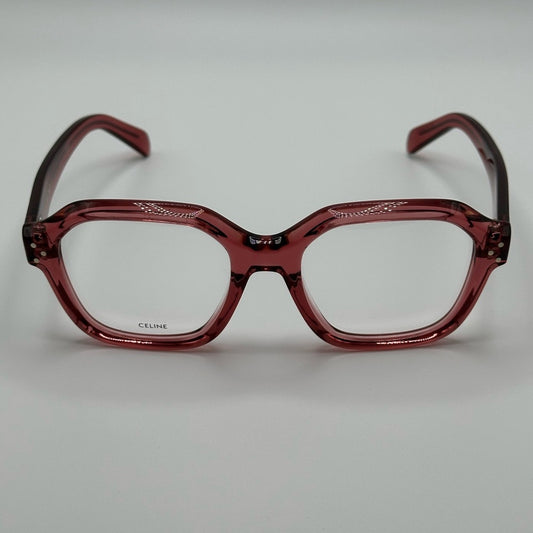 Celine Eyeglasses CL50096I 52074 Shiny Transparent Terracotta Women