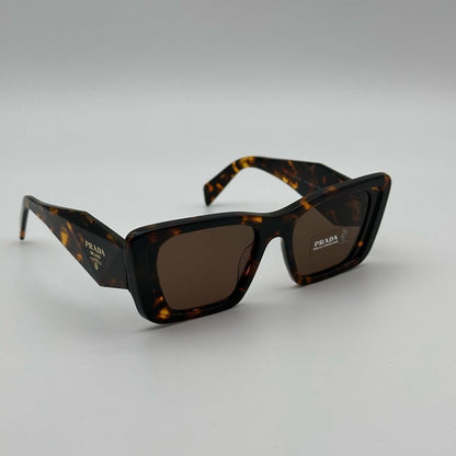 Prada Sunglasses PR08YS 01V8C1 Havana Honey/Dark Brown Women