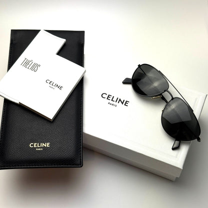 Celine Sunglasses CL40077U 02A Matte Black/Smoke Unisex